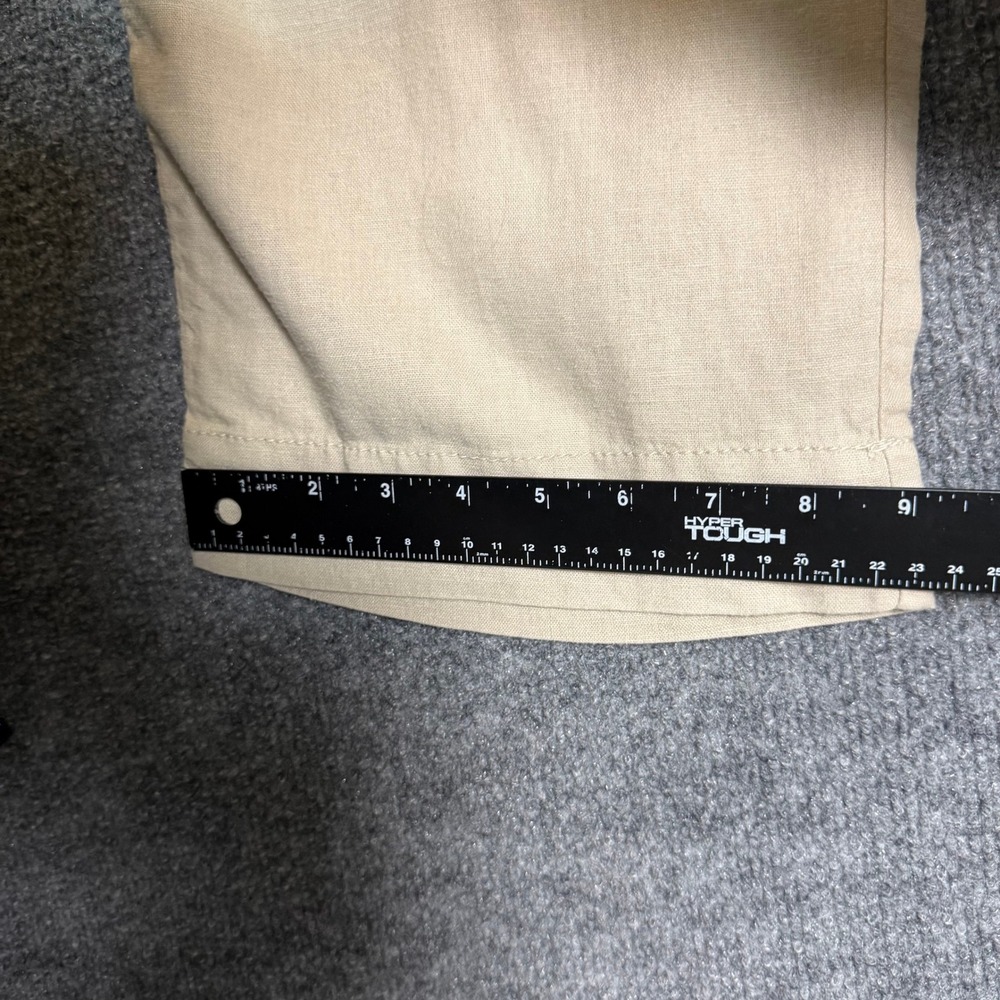 Sonoma Pants Women 8S Beige Linen Blend Straight Leg Mid Rise Drawstring NWT - Picture 14 of 15